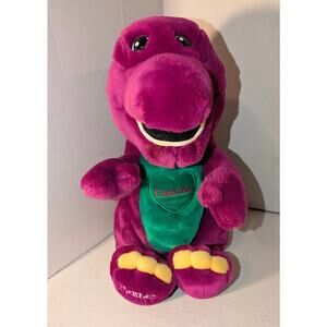 Vintage 1990's 15" Singing Barney Dinosaur Lyon's Group Voice Box Works